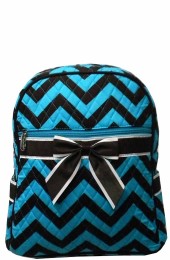 Quilted Backpack-CC-401/BRN/TURQ-BL